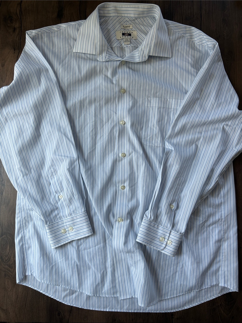 Men's Light Blue Stripe Dress Shirt - Classic Button-Down